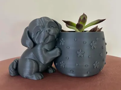 Cute Shih Tzu Planter
