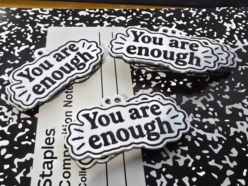 You are enough keychain