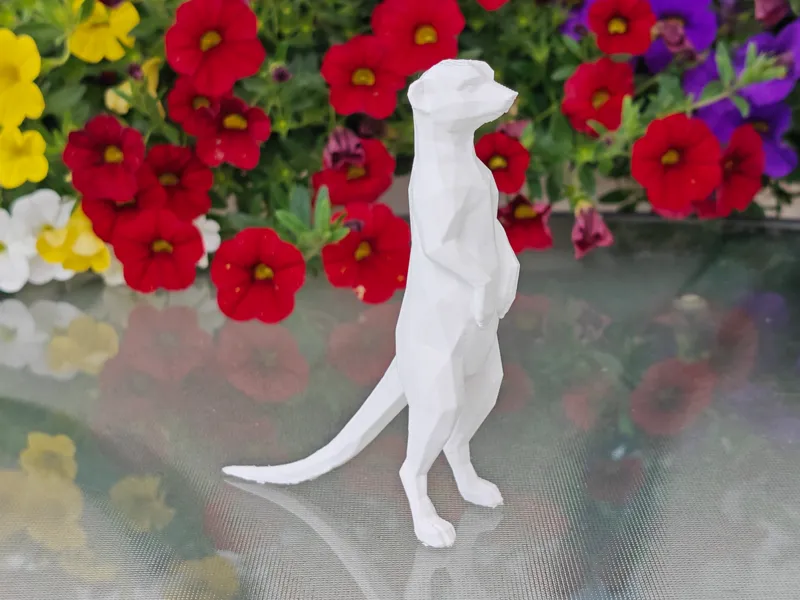 Geometric Low Poly Meerkat Figurine
