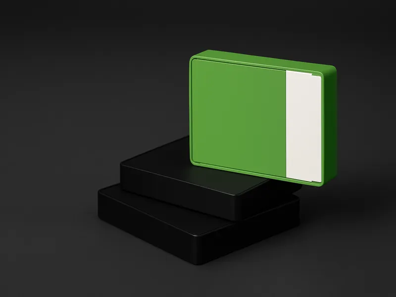 Hinged Flat box without any outside protrusions