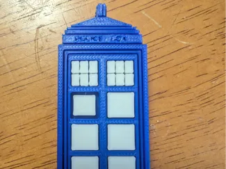 Tardis Dr Who Straw Topper