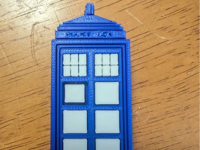 Tardis Dr Who Straw Topper