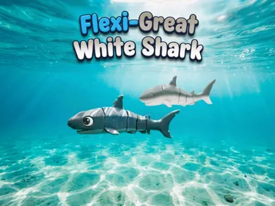 Flexi-Great White Shark –  Fidget Toy 