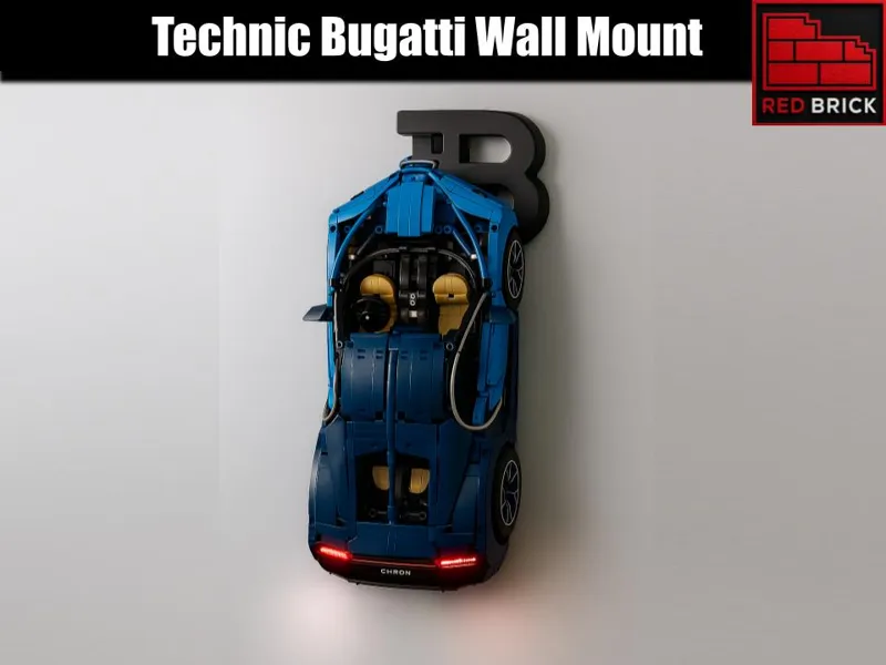 Brick Technic Bugatti Chiron Wall Mount