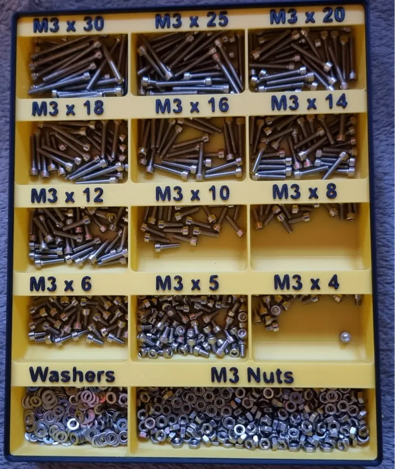 M3 Screw / Nut tray Storage