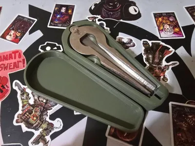 Compass jew`s harp (vargan, kamus) box