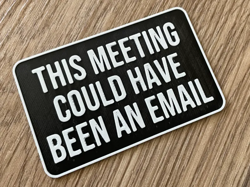 This meeting could have been an email card
