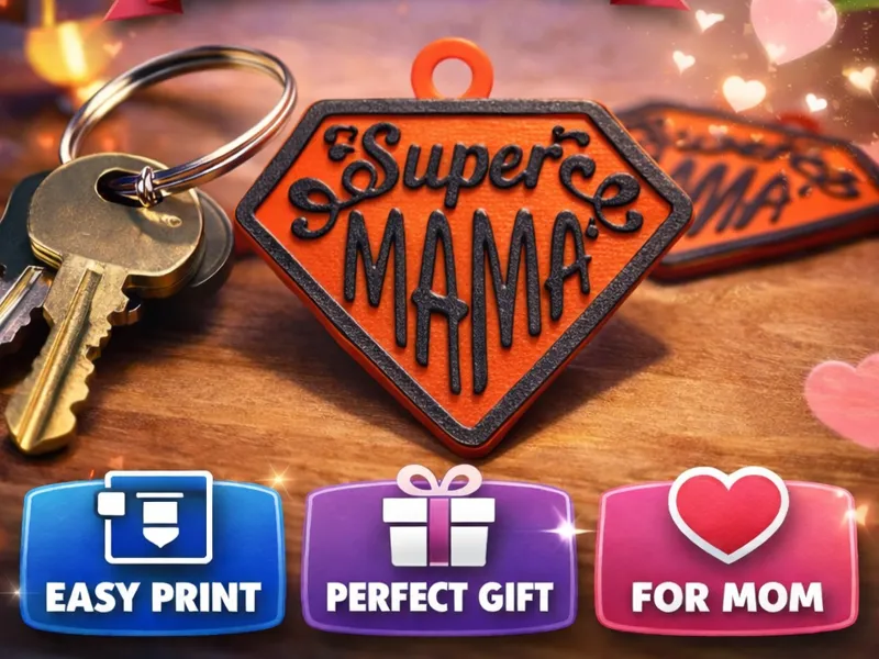 Super Mom Keychain – Anyák napi ajándék kulcstartó