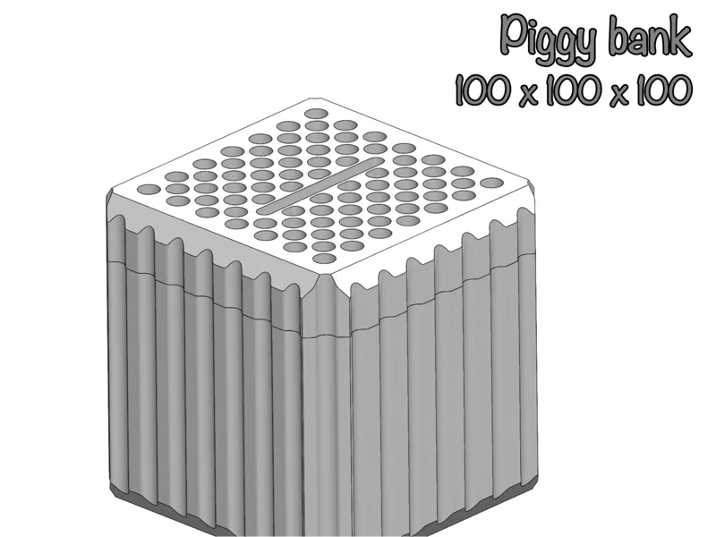 Piggy bank 100x100x100