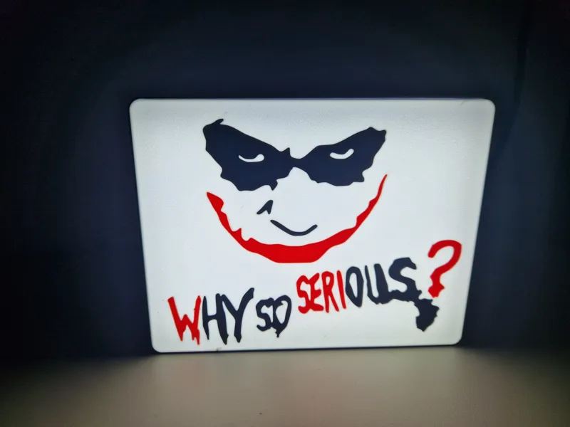 JOKER light box why so serious ?