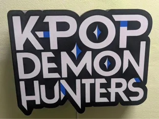 K-Pop Demon Hunters Light Box Logo