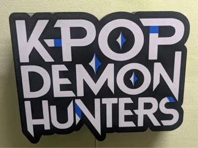 K-Pop Demon Hunters Light Box Logo