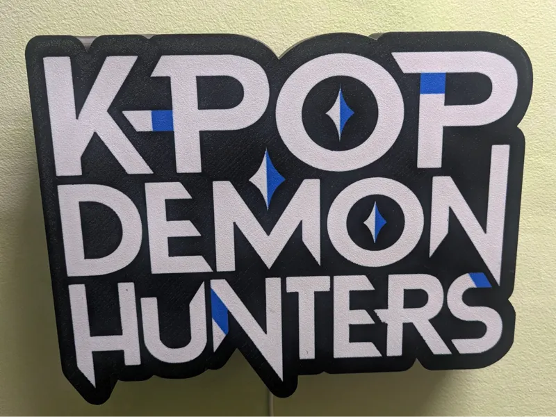 K-Pop Demon Hunters Light Box Logo