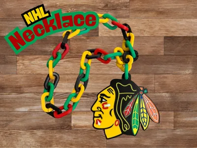 NHL Teams Chain Necklace - Chicago Blackhawks