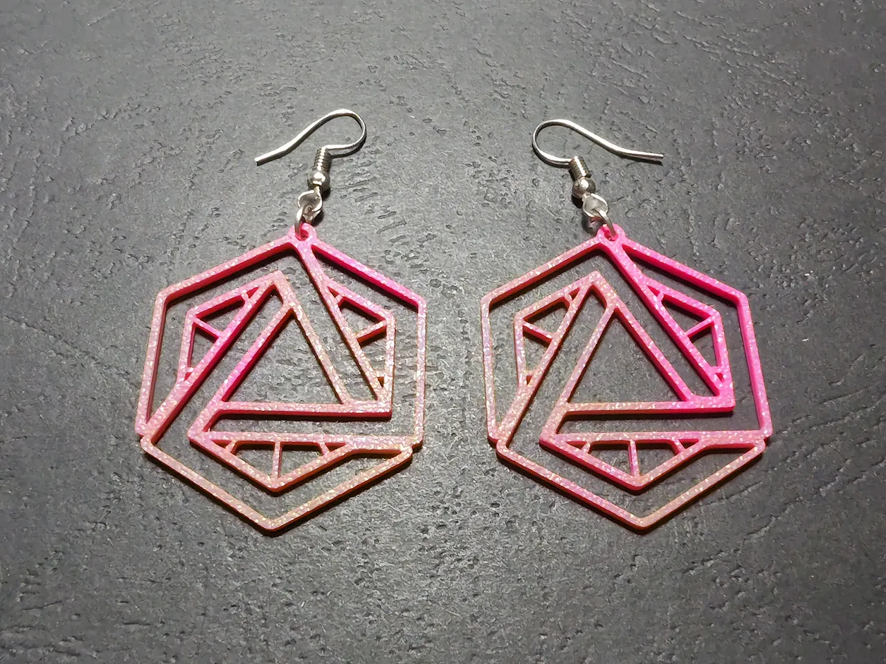 Geometric Trinity Earrings view 3