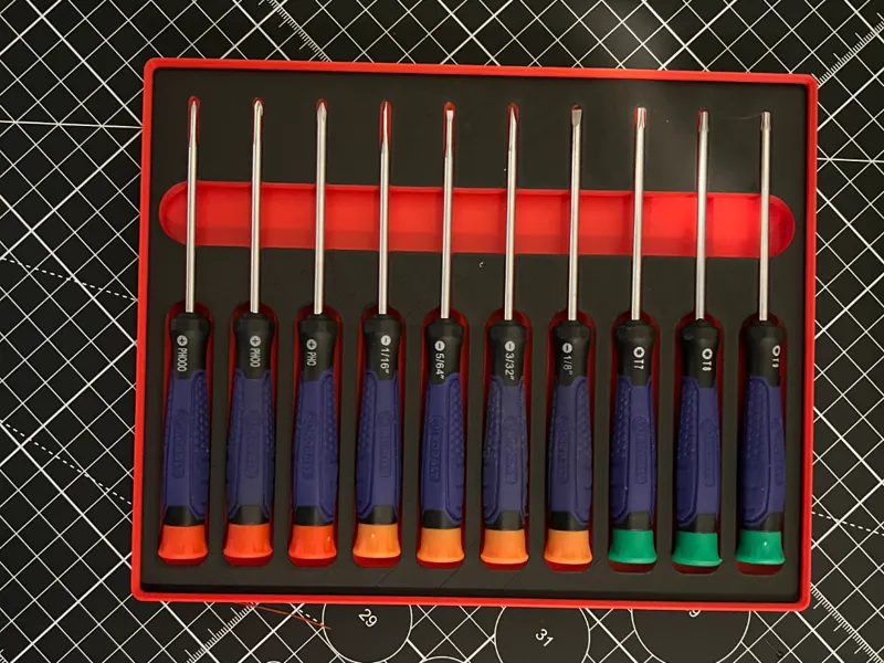 Gridfinity Precision Screwdriver Bin
