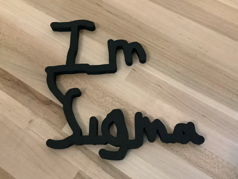 I'm sigma sign