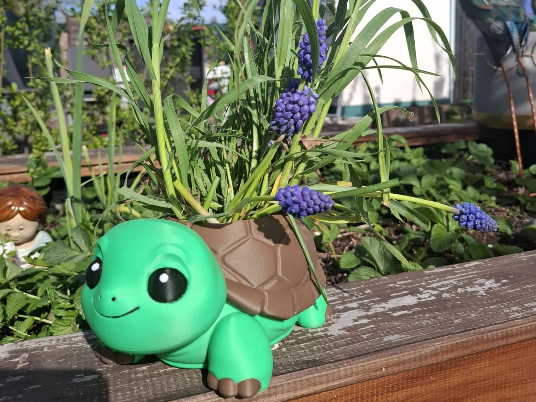 Süßer Schildkröten-Blumentopf ---gefäß mit Ablauf