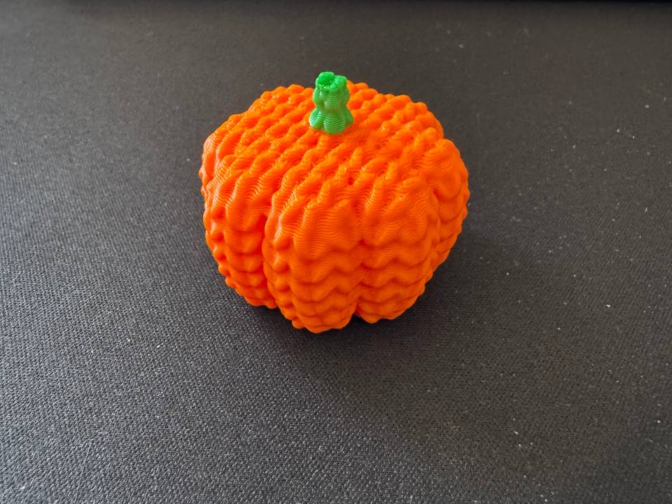 Pumpkin with a crochet texture 3D model