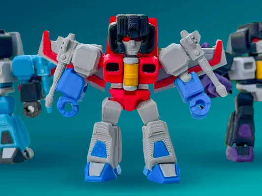 Modelo para impresión 3D: Starscream Not Blokees. Referencia del modelo original.