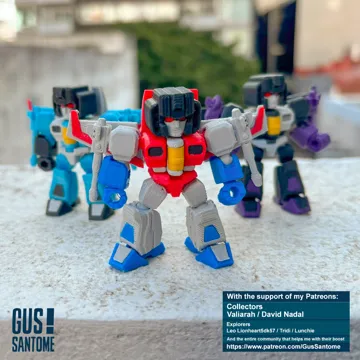 Modelo para impresión 3D: Starscream Not Blokees — vista de referencia 3