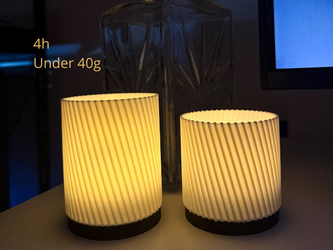 Diagonal Ribbed tealight lamp