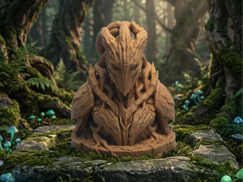 Forest Tree Man Bust - Woodland Guardian