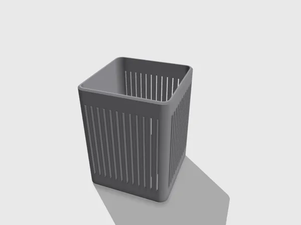 Pot à crayons carré minimaliste