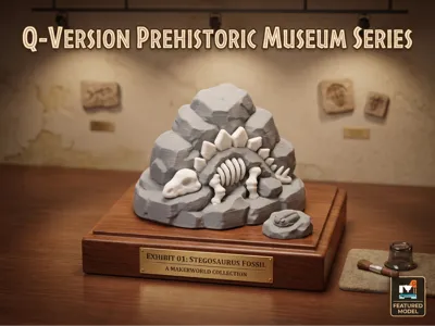 Chibi Dinosaur Fossil Diorama – Stegosaurus