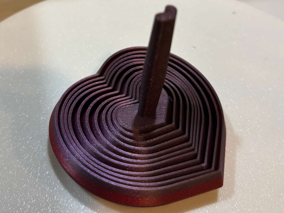 Expanding Heart Sensory Fidget with handle 