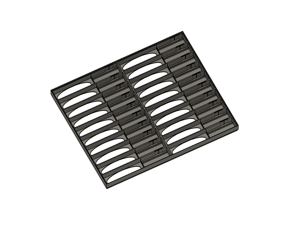 Miniatura 2 do modelo 3D Stackable QSFP Transceiver Storage Tray