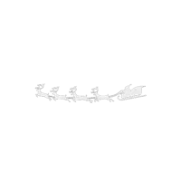 Silhouette fenêtre cerf et père Noël — photo 2