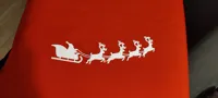 Silhouette fenêtre cerf et père Noël — photo 1