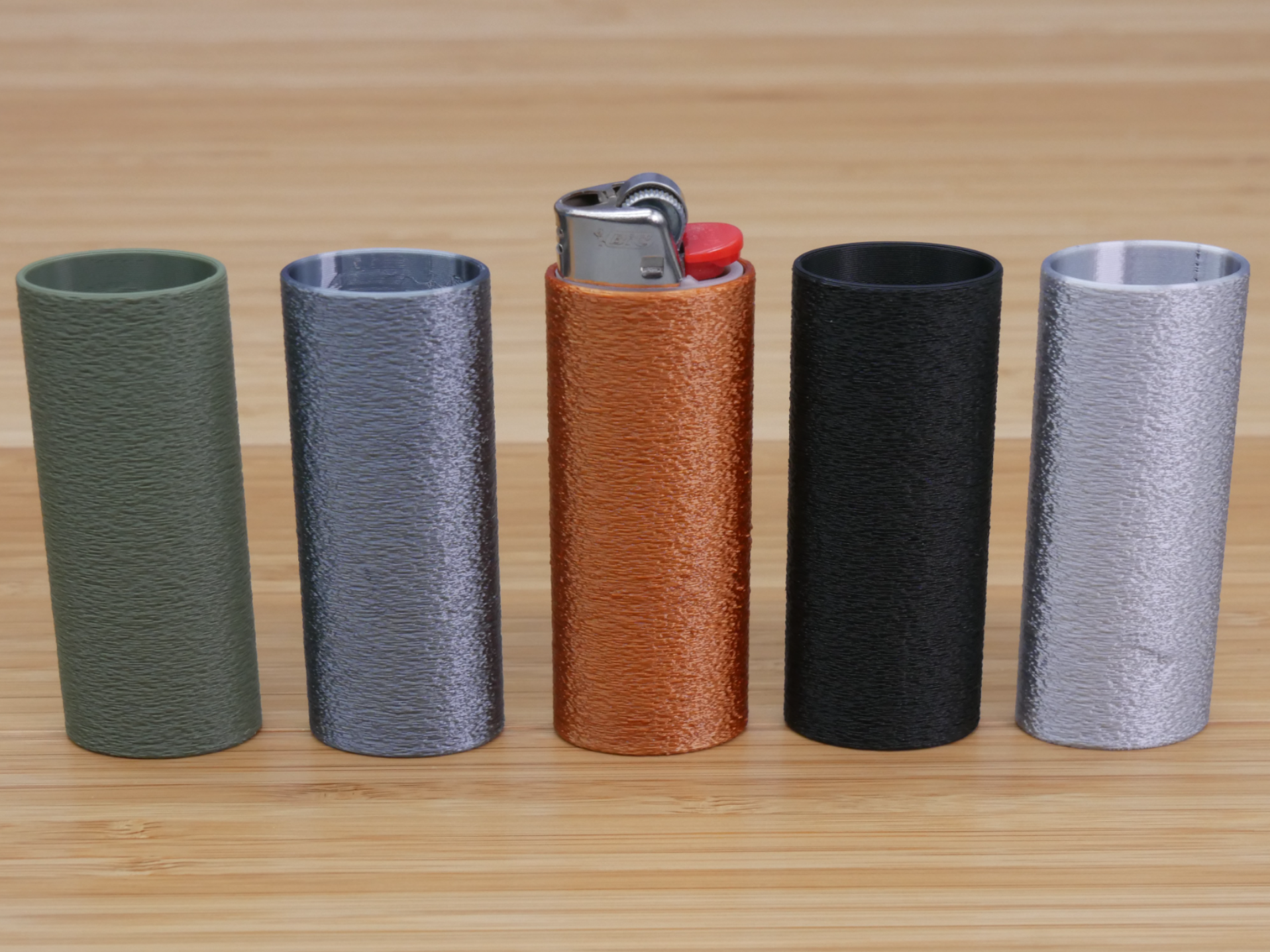 Minimalist Grip Click Slim Bic Lighter Sleeve