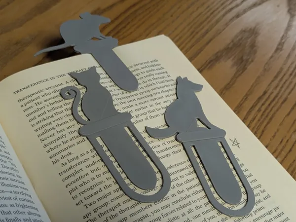 Marque-pages chien, chat et souris