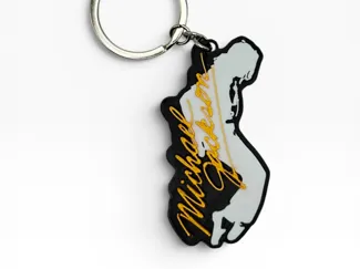 Michael Jackson Silhouette Keychain – Multicolor