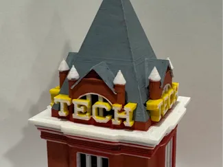 Iconic Georgia Tech Tower Model