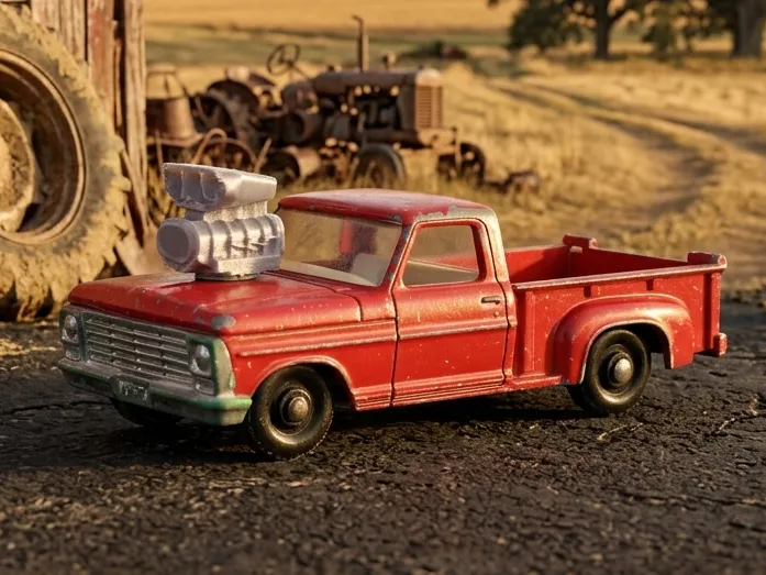 gros compresseur pour voiture 1/64 muscle car 