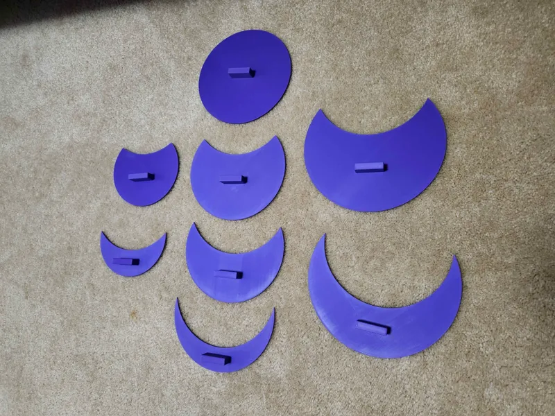 Circle and Crescent Stencil Set 170 mm Cutout