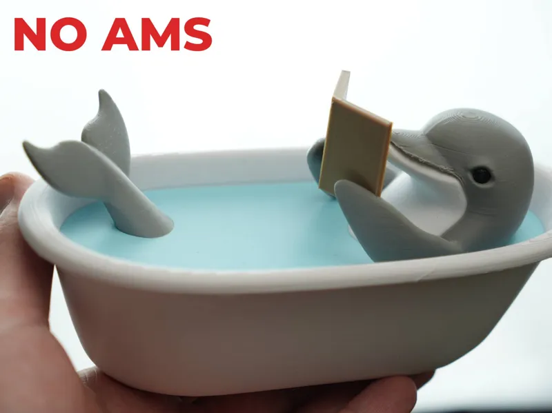 Dolphin taking a bath - no ams