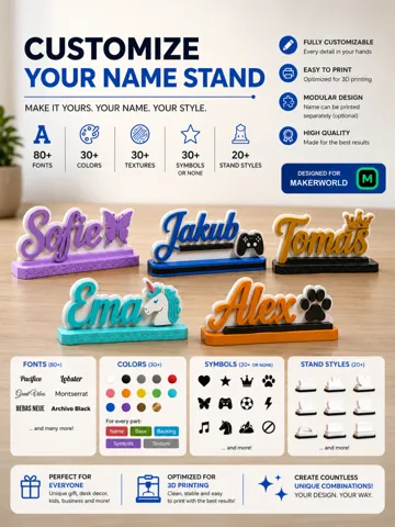 Soporte: Ultimate Customizable Name Stand – Create Yours — vista de referencia 2