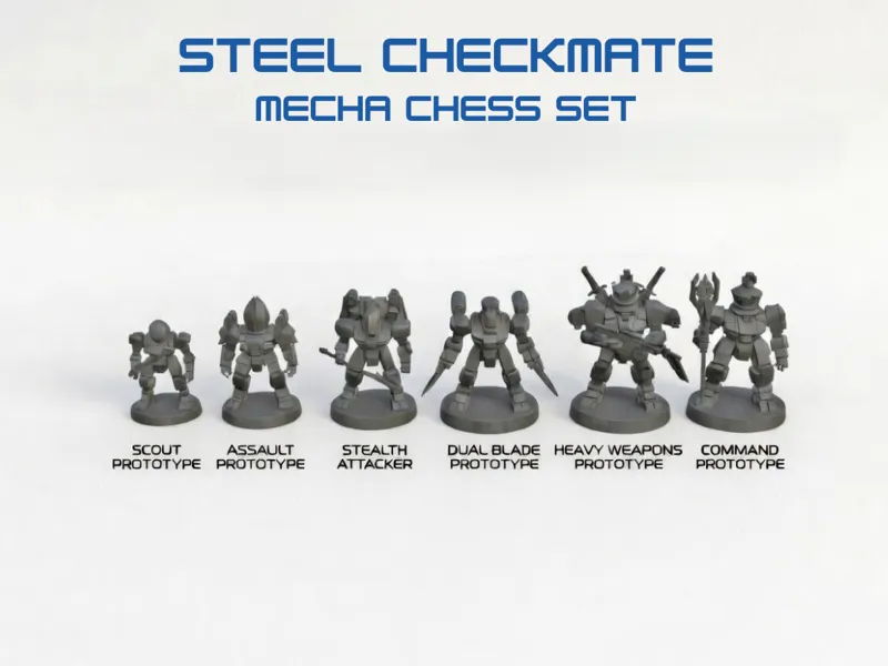 Steel Checkmate - Mecha Chess Pieces