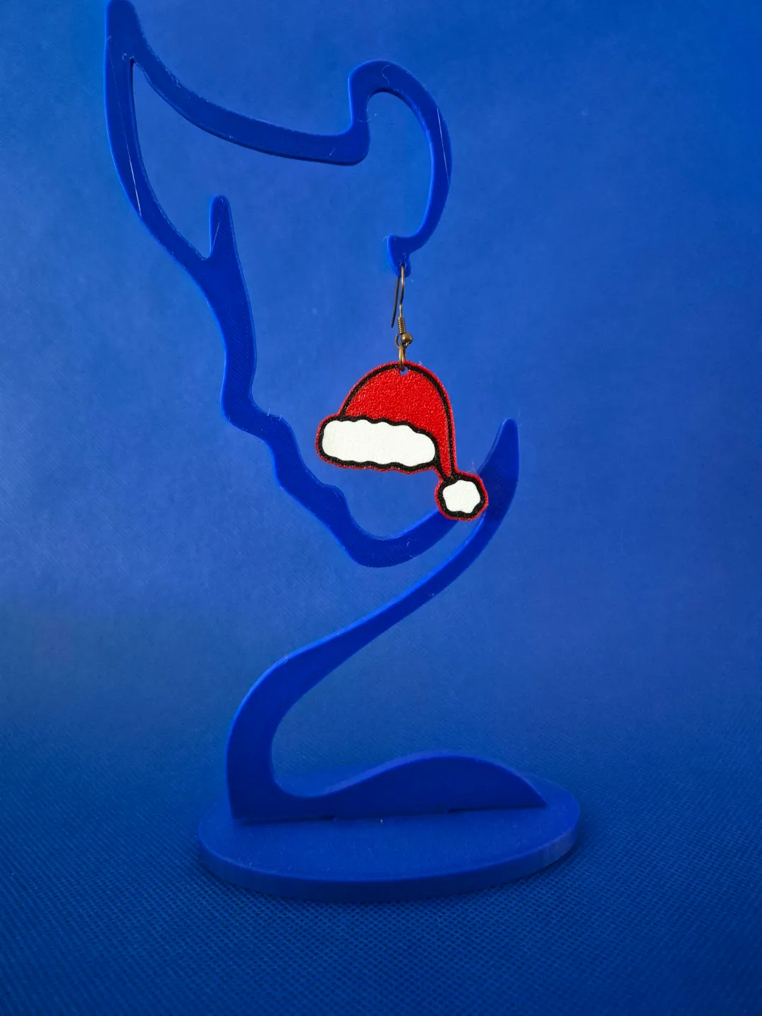 Multicolor Christmas Hat Earrings view 2