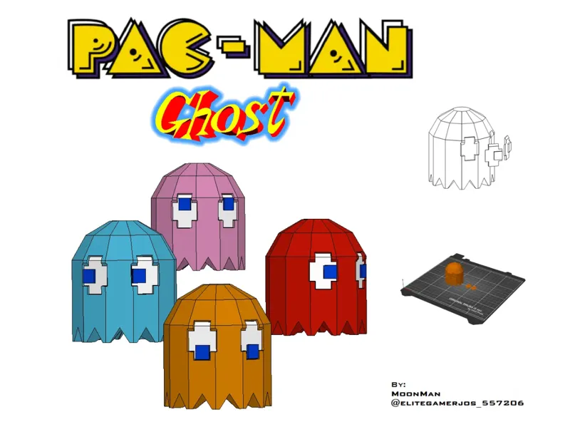 PAC-MAN Ghost Poly Style