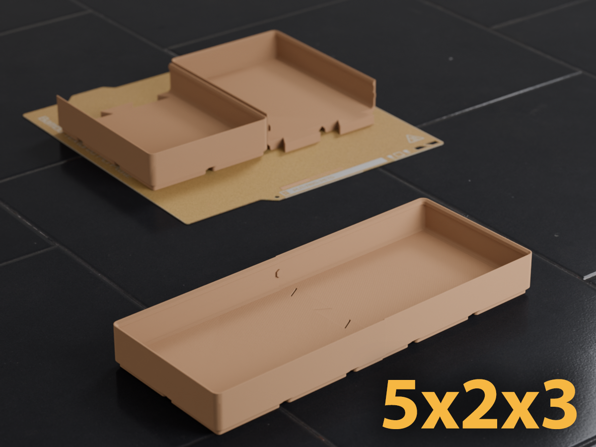 Gridfinity 5x2 Bin 3U A1 Mini Dovetail Split Fit