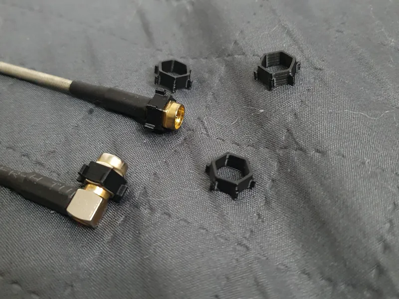 SMA antenna hex nut thumb adapter