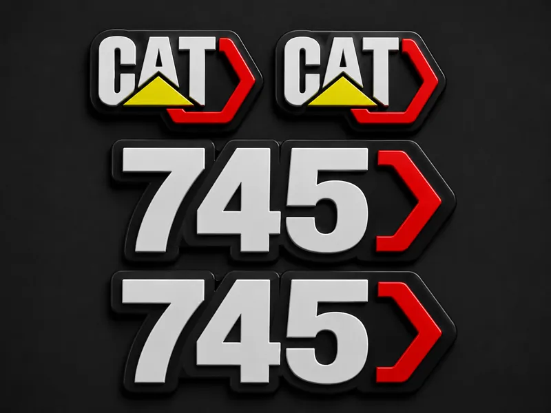 3D stickers for CAT 745 Burnie222 design