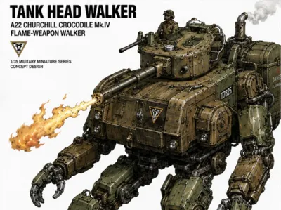 Tankhead Allied A22 Churchill Crocodile Tank Mech