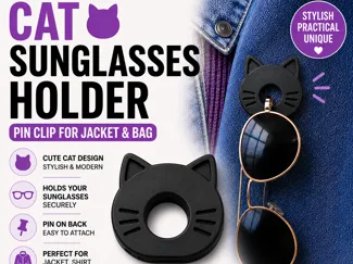 Katzen-Sonnenbrillenhalter-Anstecker Jacke &Tasche