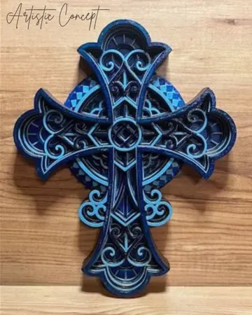 Estante o repisa: Hyperdetailed Cross — vista de referencia 3